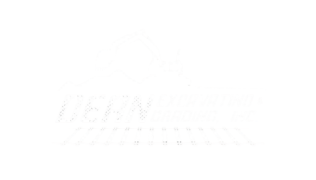 Dean Excavating Logo White
