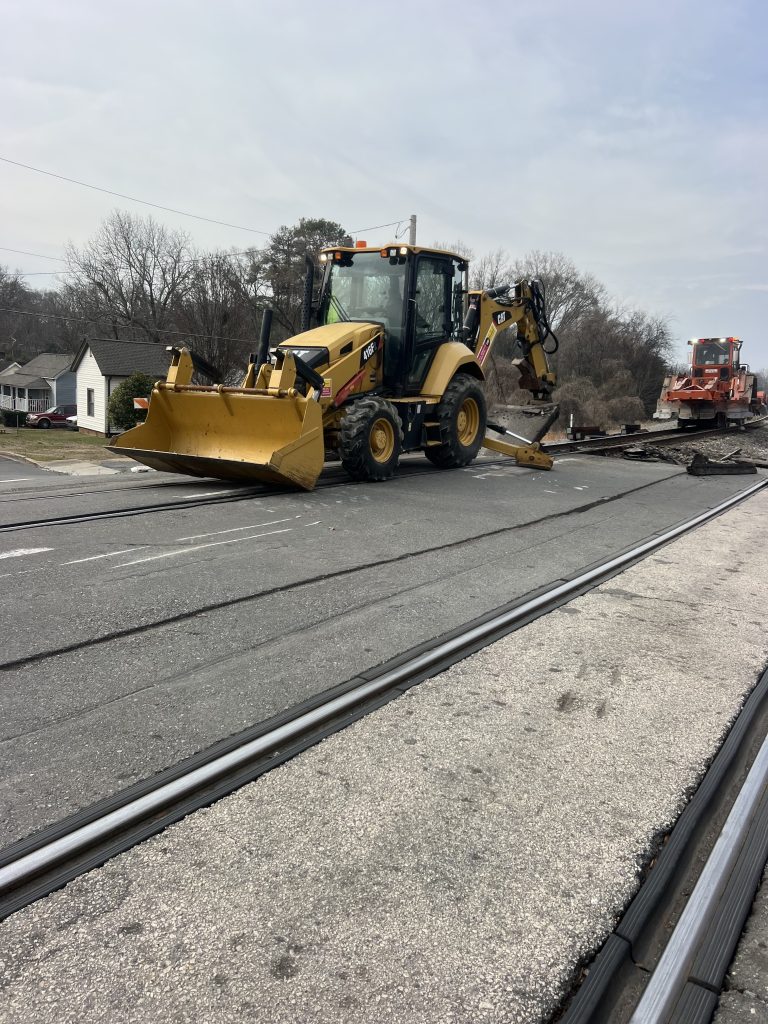Truck on railroad project